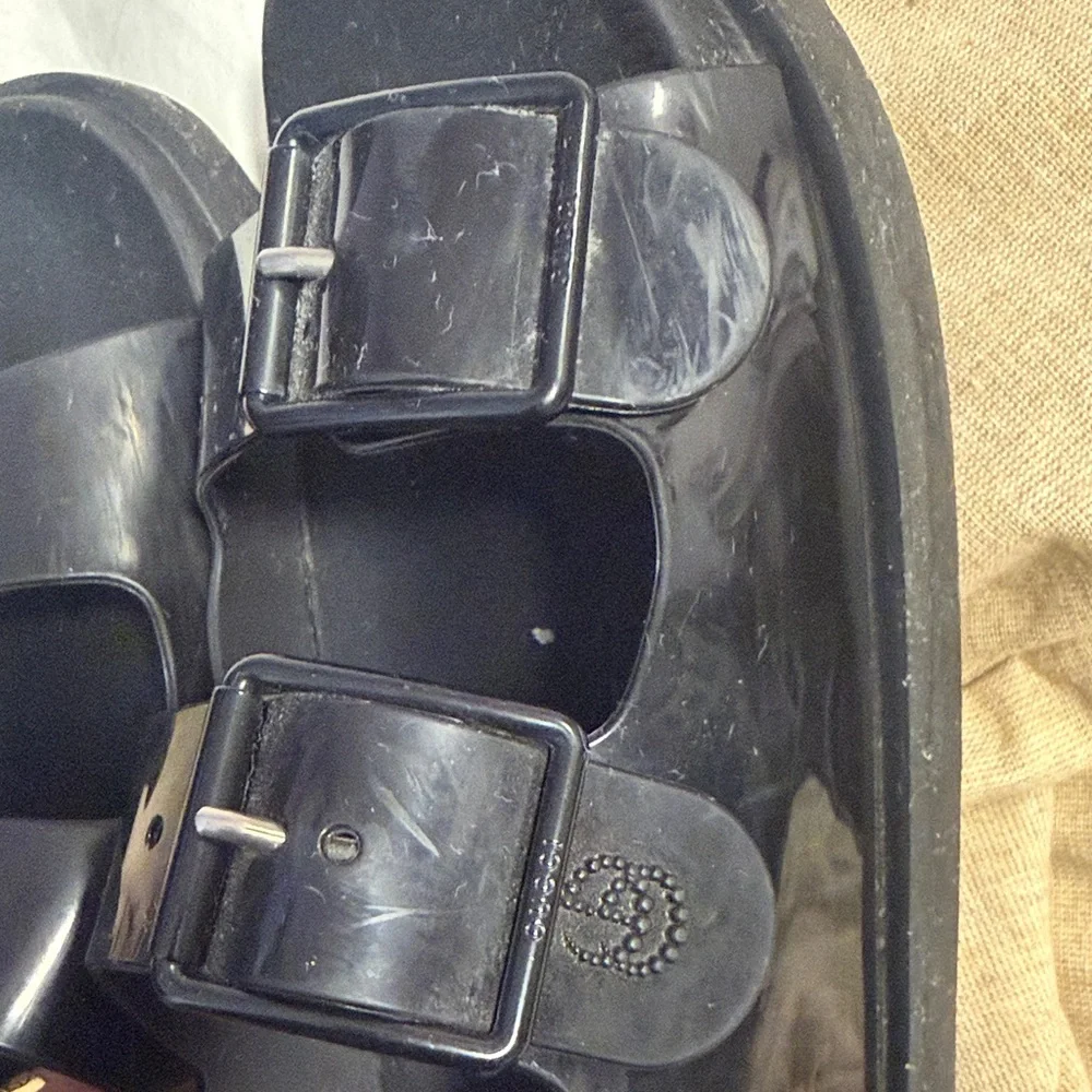 Gucci Black Double Buckle Sandals - Picture 3 of 5